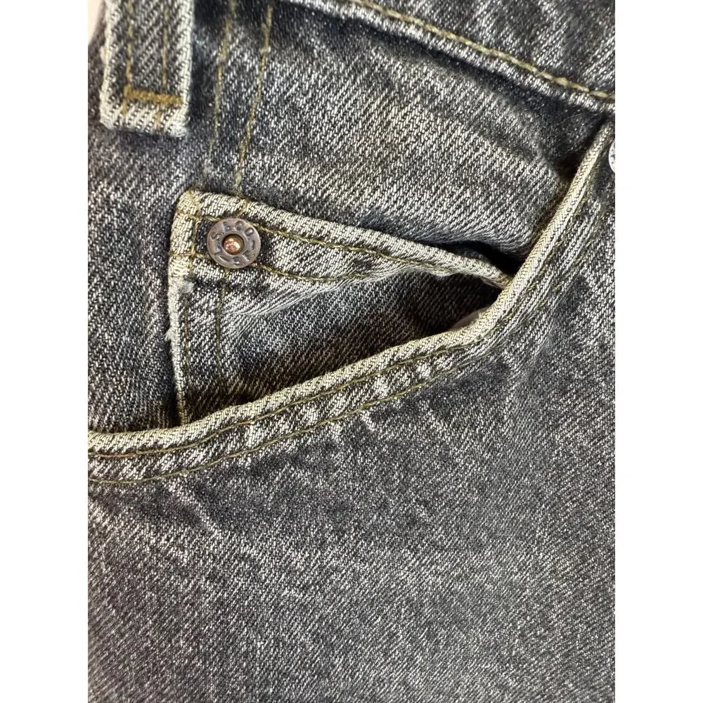 Levi’s 505 Vintage Orange Tab USA Straight Leg Denim Jeans Faded Black W34 L30